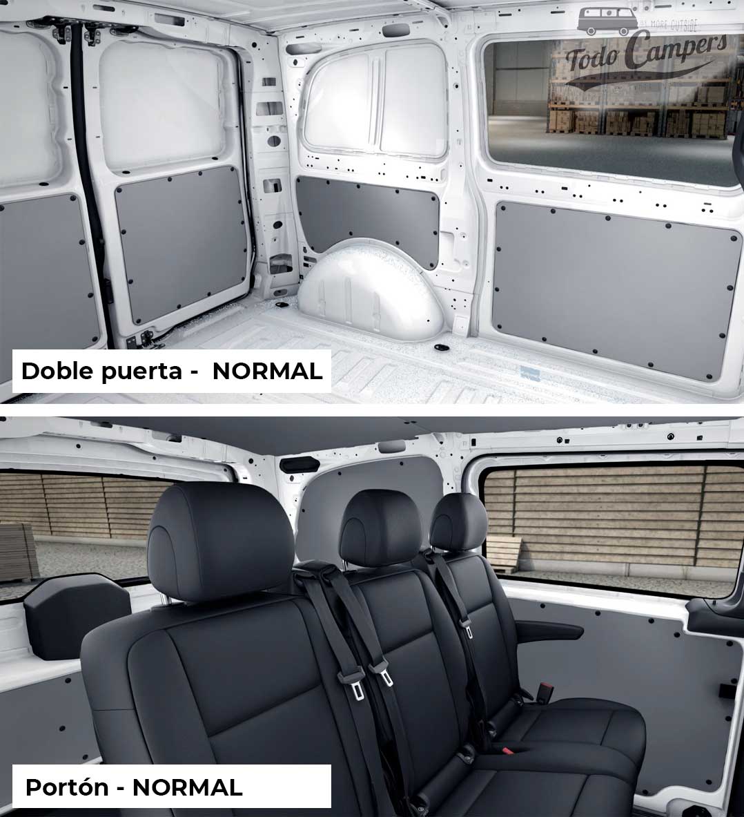 Apertura trasera acabado normal