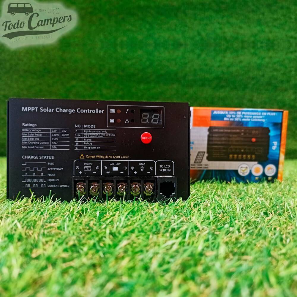Regulador solar de carga MPPT de 10A.