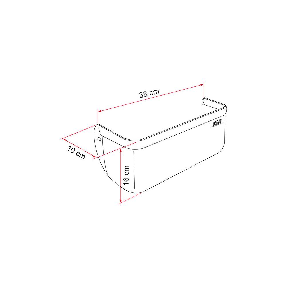 Medidas de Prateleira Porta-objetos  Fiamma Pocket XL