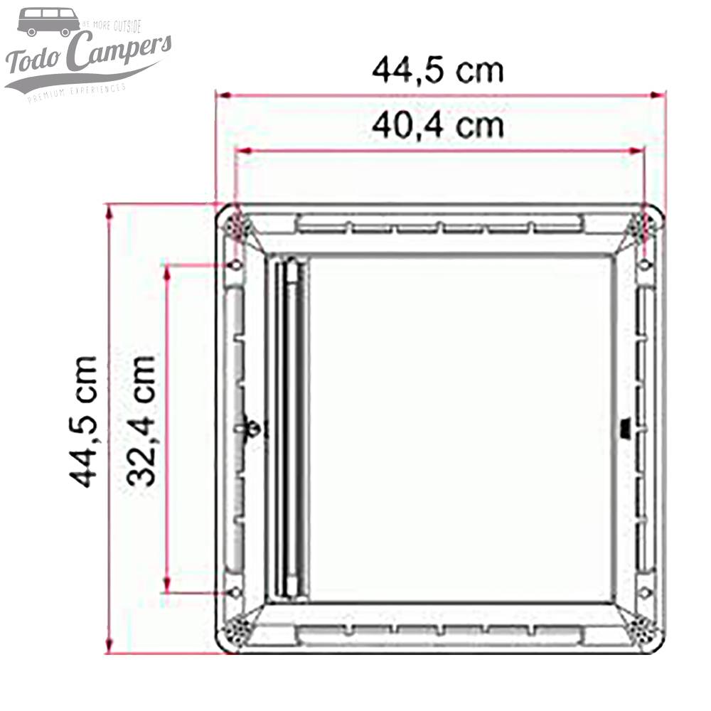 Medidas de Estore Fiamma Rollo Vent 40