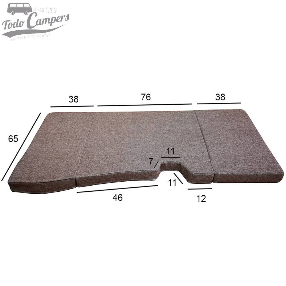 Medidas de la cama plegable para Ford Custom y Transit Van