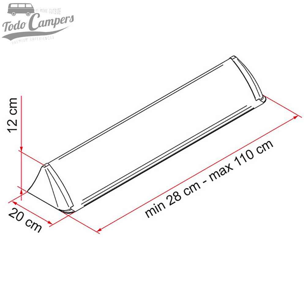 Medidas Spoiler Universal Claraboias