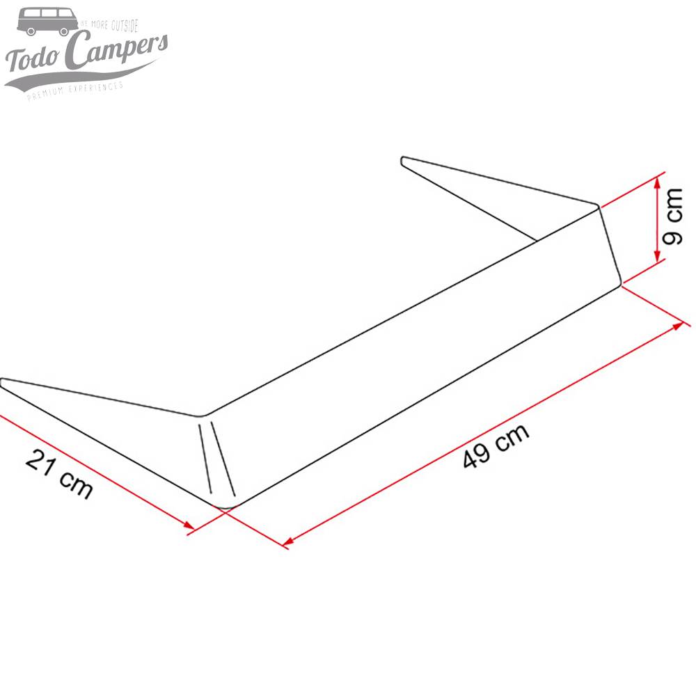 Medidas de Spoiler Claraboyas Fiamma 40