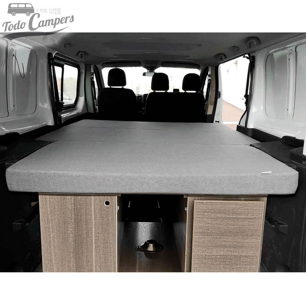 cama con colchón de espuma de  8 cm para Trafic, Vivaro y Primastar 2002-2014 (con plásticos)