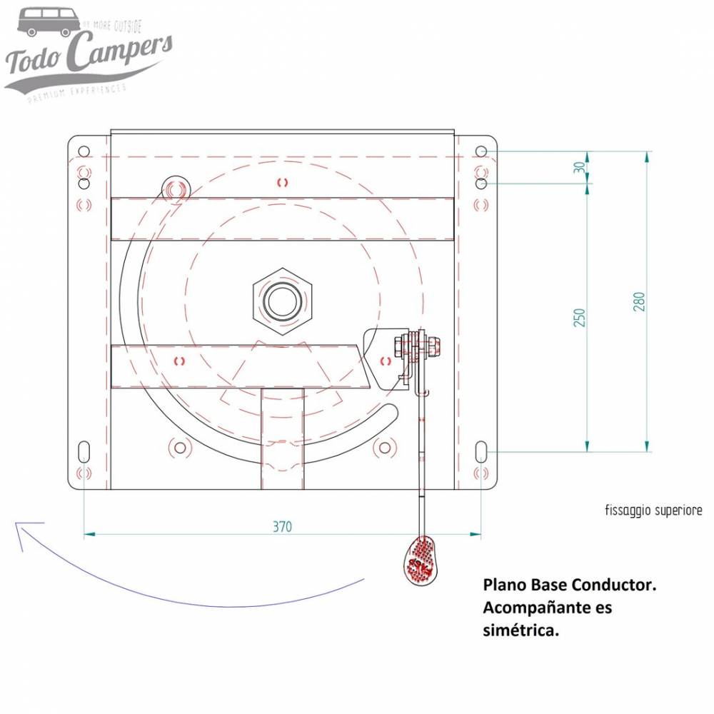 plano base giratoria conductor