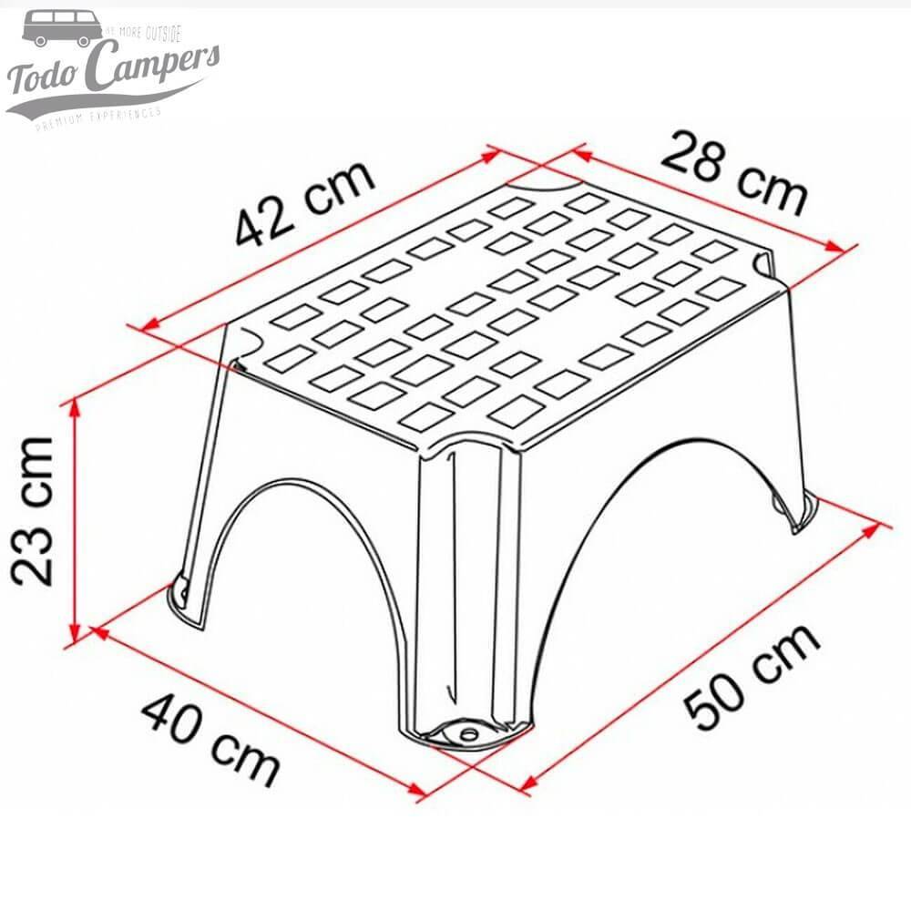 Medidas del escalón Fiamma Step