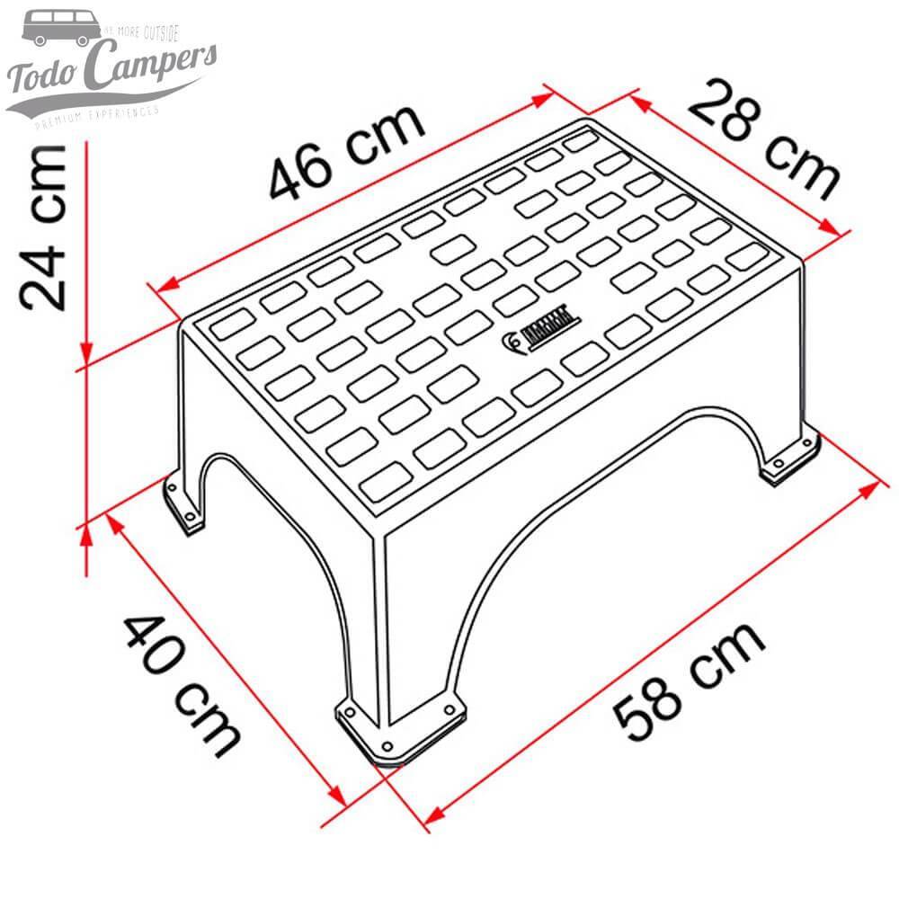 Medidas del Escalón Fiamma Step Magnum