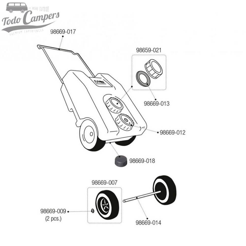 Peças do Roller tank 23 F