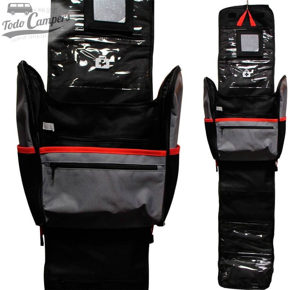 Organizador de baño fiamma con 10 bolsillos.