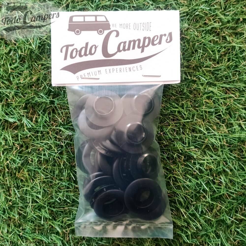 Kit de 10 olhais de plástico de 12mm