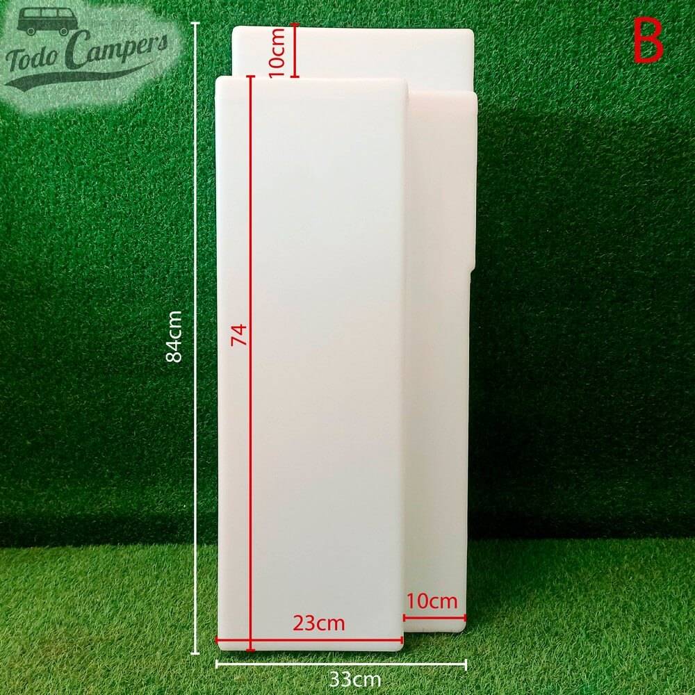 Medidas de la Cara B del depósito de agua de 111 litros