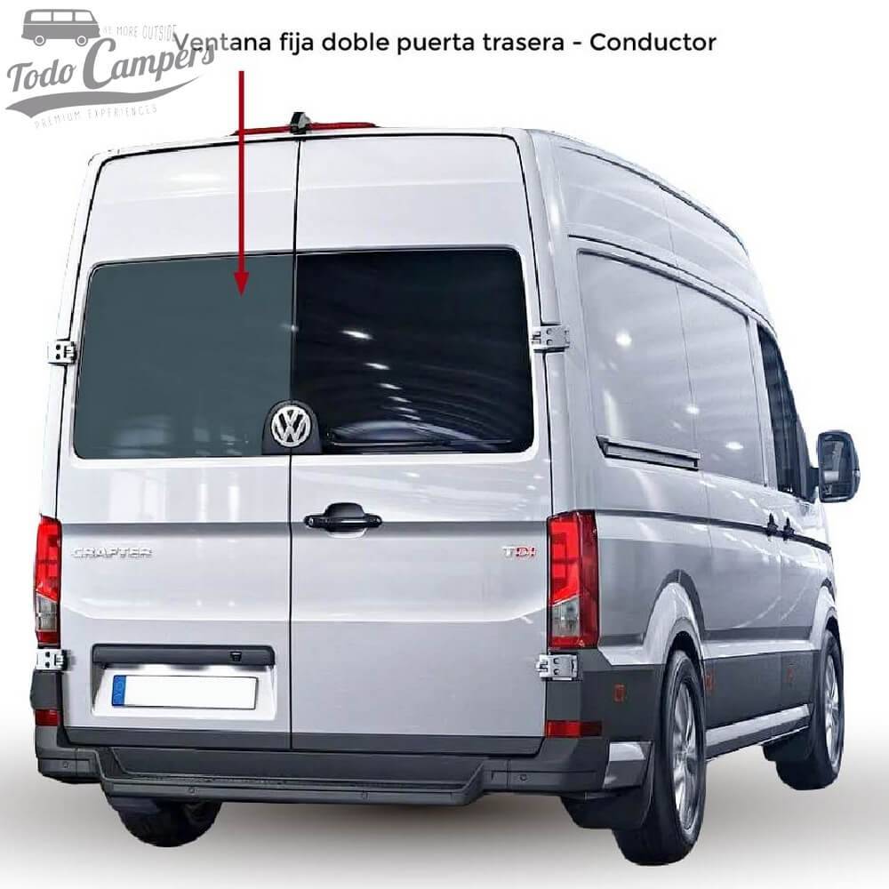 Ventana fija doble puerta trasera Conductor para VW Crafter desde 2017