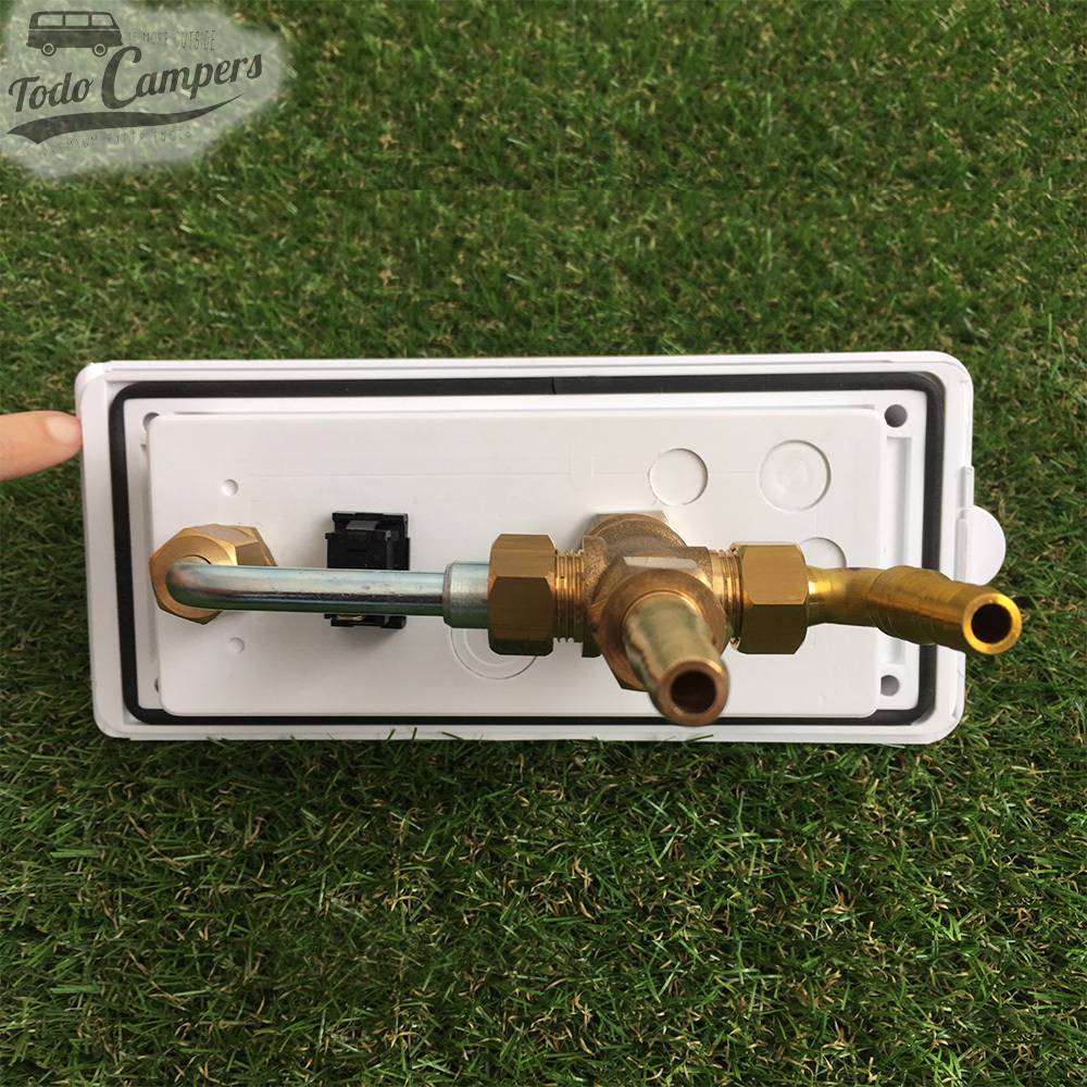 Toma ducha empotrable para sistemas de agua fría y caliente. Parte trasera