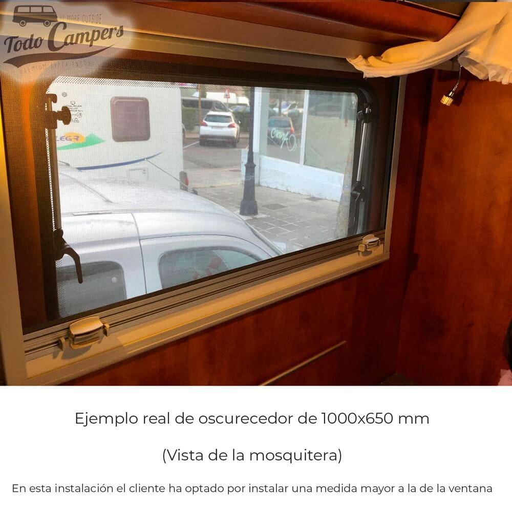 Vista de la mosquitera del oscurecedor NRF