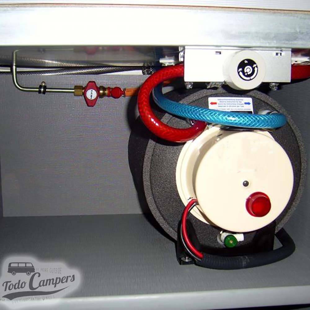 Bolier de 6L instalado en horizontal