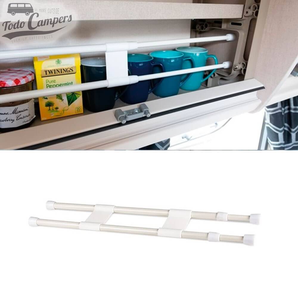 Barras extensibles para organizar neveras o armarios (40,5 a 71cm)