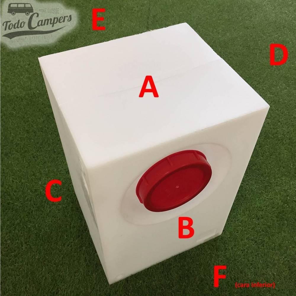 Caras Depósito de agua de 47 L. Depósito de aguas limpias para tu furgoneta, autocaravana o caravana