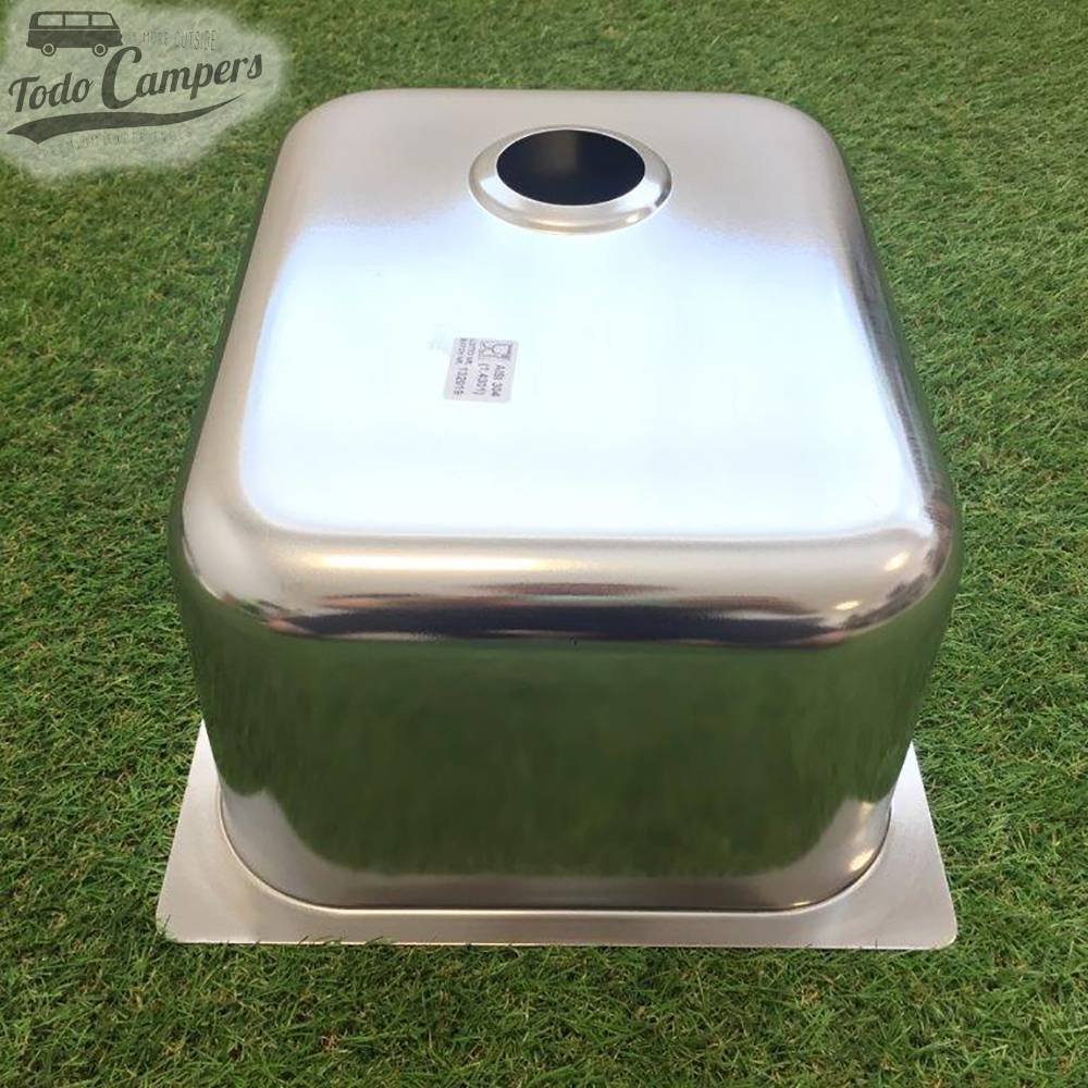 Lava-loiças Retangular Reimo 320x260x150mm - Vista Lateral inferior