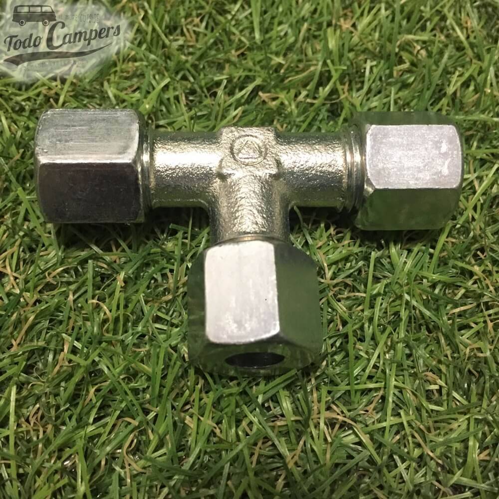 Conector en T ermeto para tubo de gas de 8mm
