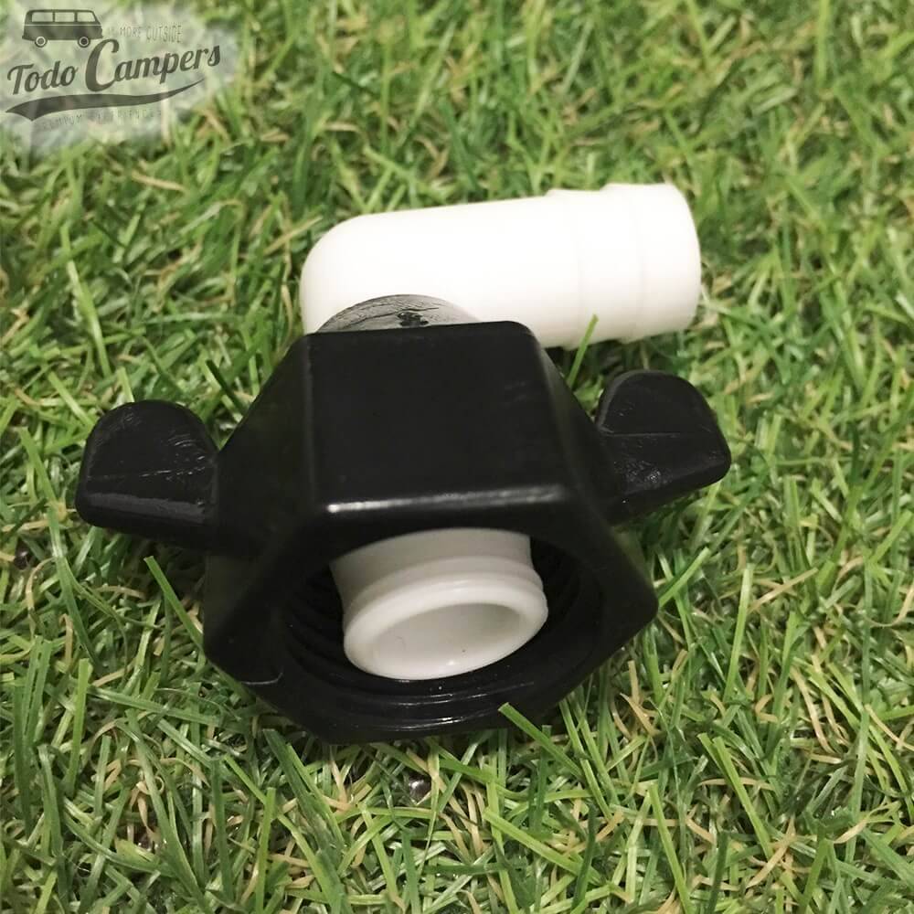 Conector de 90 grados para complementar a la bomba de agua Shurflo