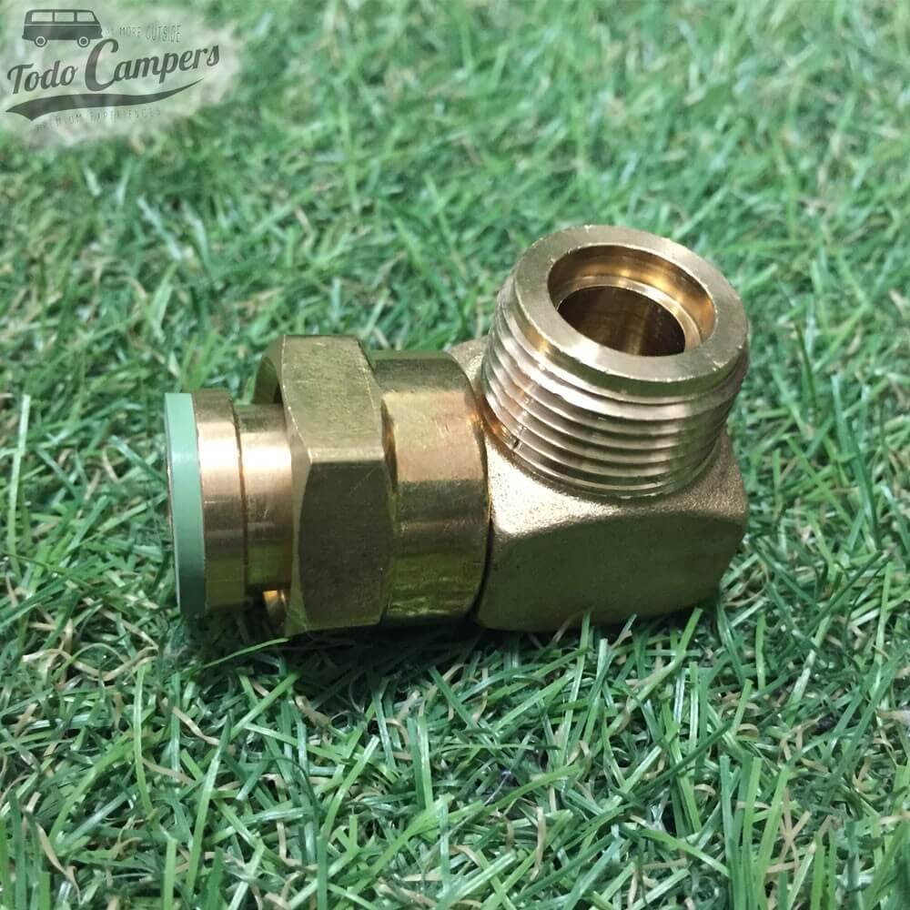 Ligador curvo de 8 mm para tubo de gás