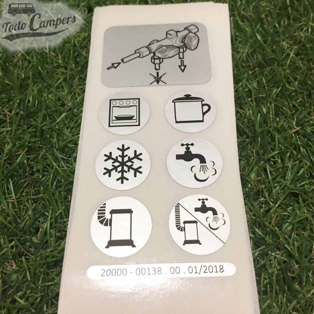 Autocolantes para ligador em L de 8mm