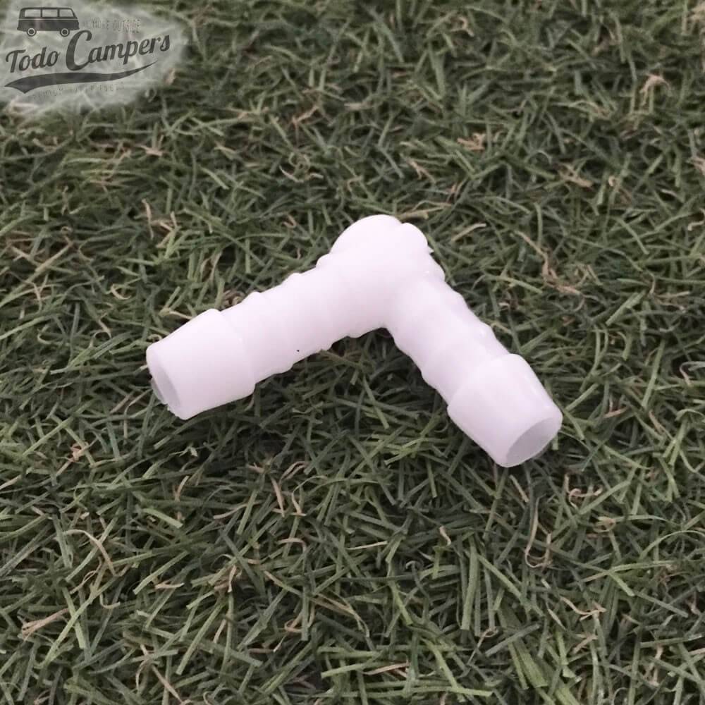 União em "L" 90 graus para mangueiras com diâmetro de 10 mm