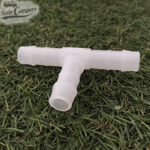 Empalme conector en forma de T para mangueras con diámetro de 10 mm