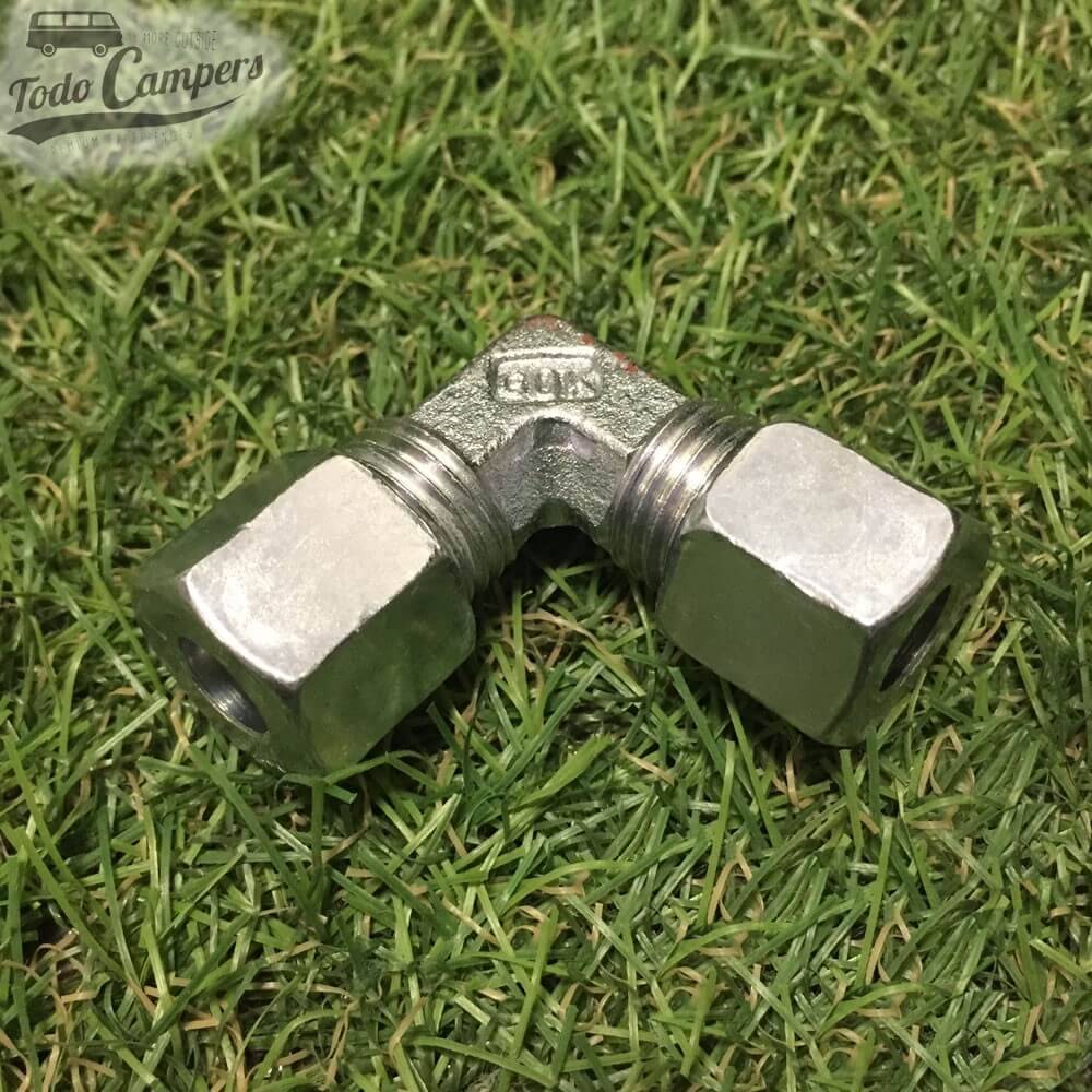 Ligador curvo com bicone 8mm para tubo de gás