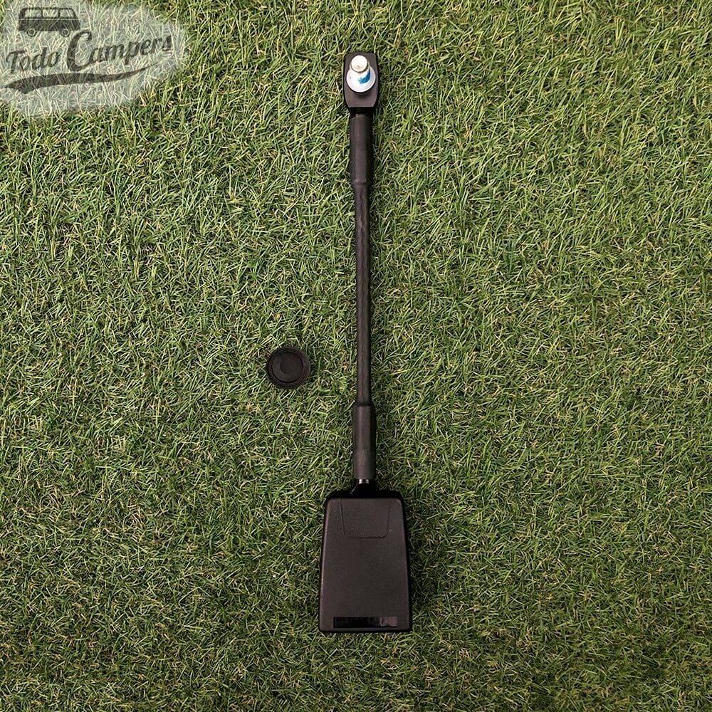 Soporte para cinturón de seguridad, anclaje mediante tornillo y embellecedor