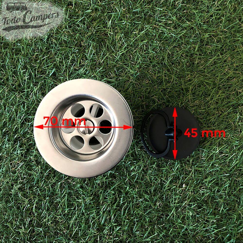 Medidas de tampa e ralo