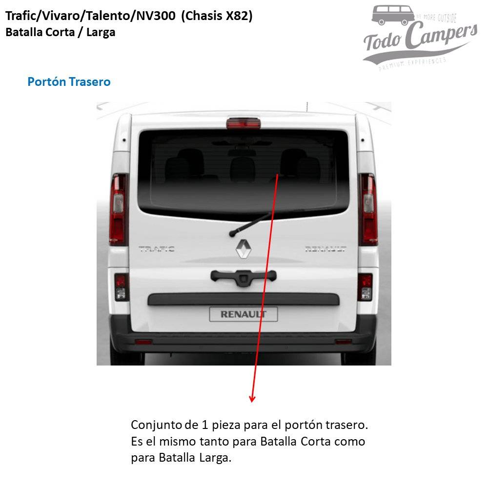 trafic vivaro talento nv300 2015 porton trasero