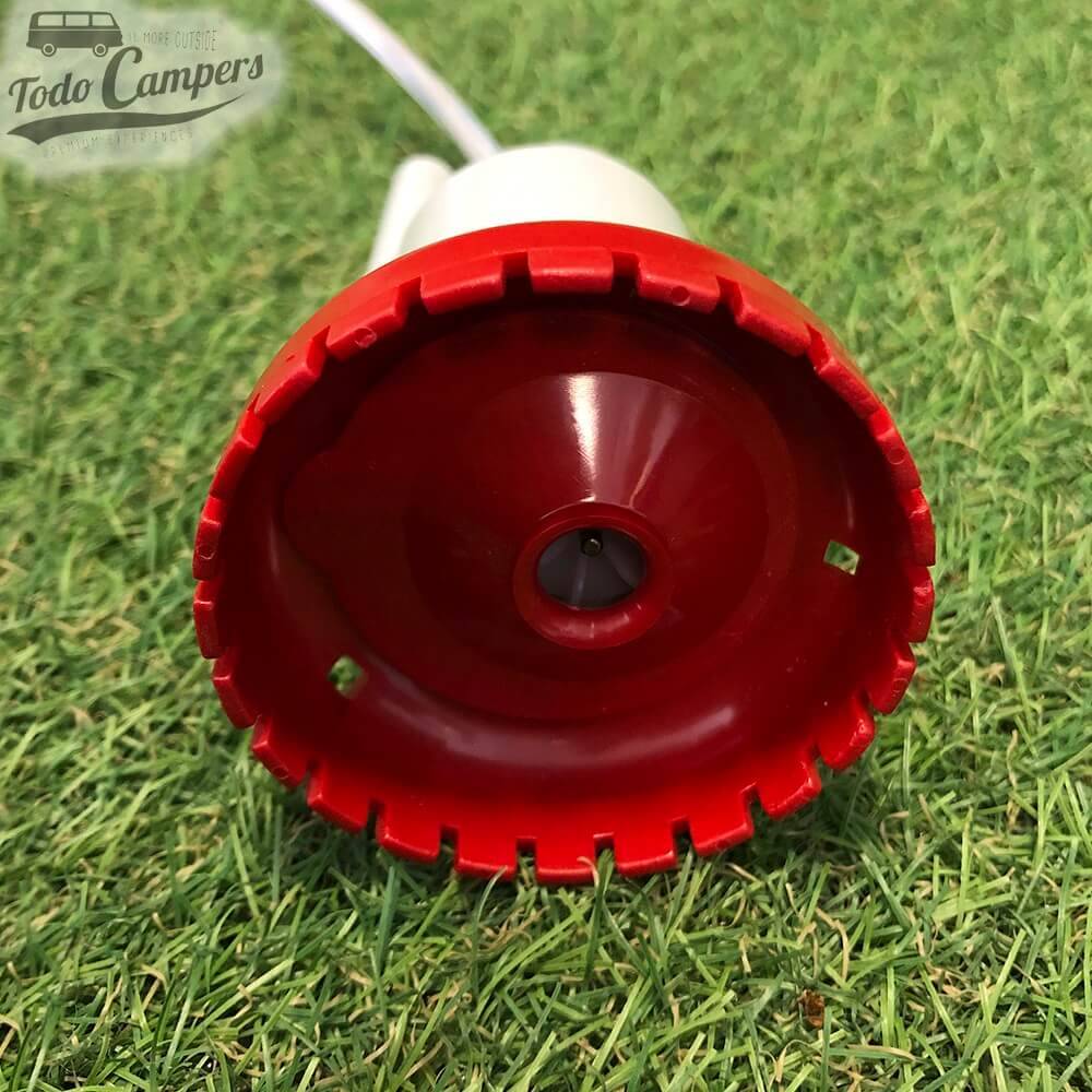 Bomba de imersão 12v Comet Lux Plus - 16 Litros - Vista Inferior. Bomba depósito de águas limpas camper