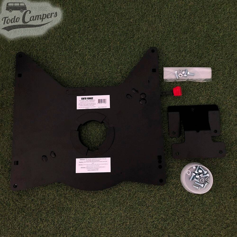 Base rotativa com o suplemento para baixar o travão de mão