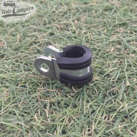 Abrazadera caucho sujeción tubo cobre 8mm