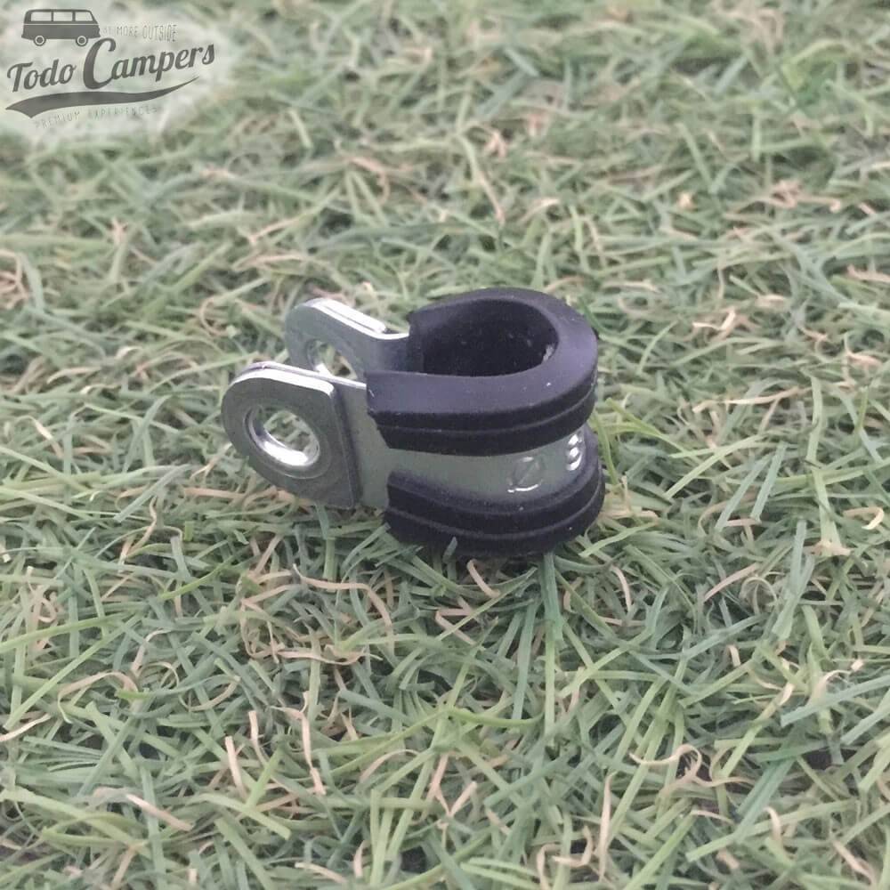 Abrazadera caucho sujeción tubo cobre 8mm