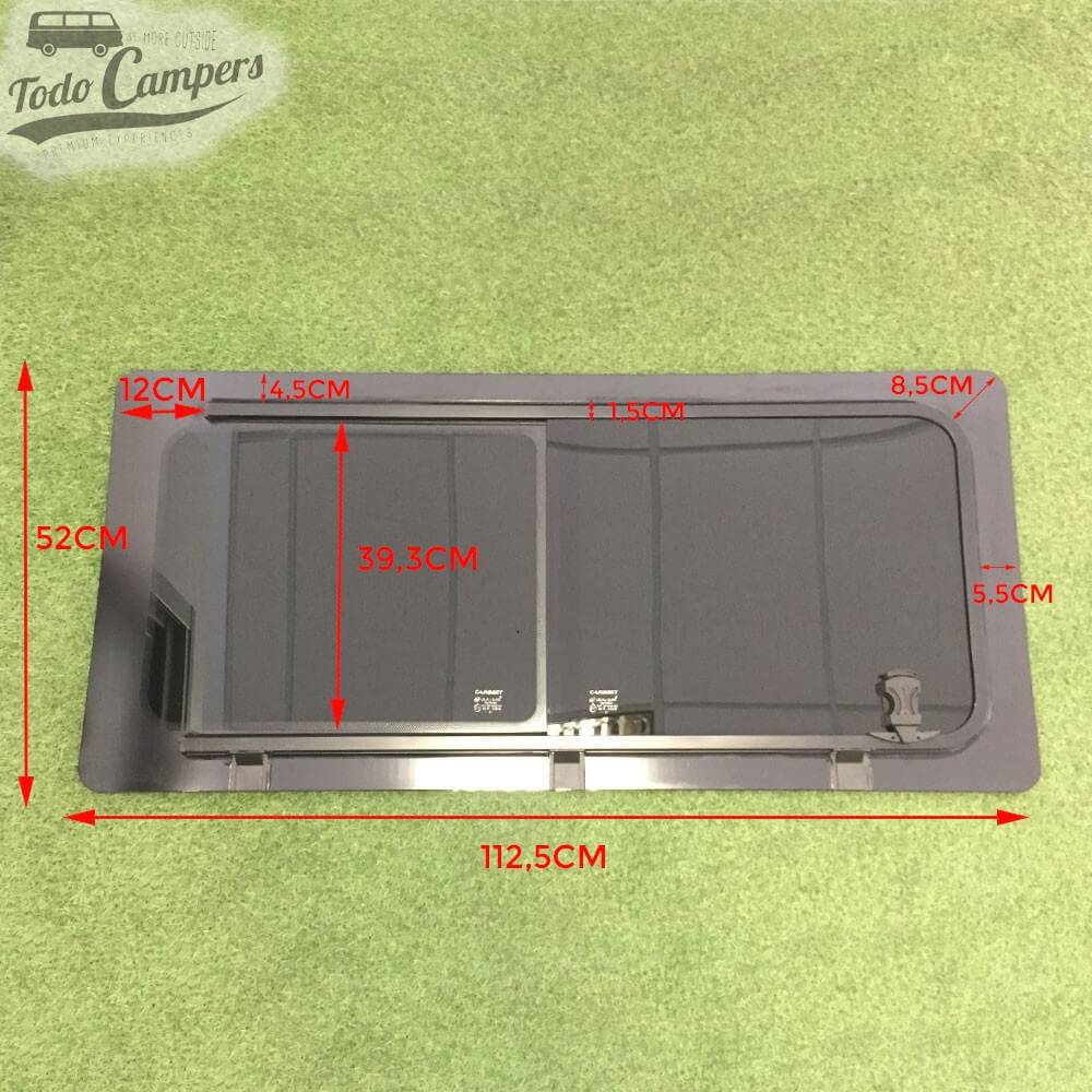 Dimensiones de ventana corredera volkswagen T4 - Lado conductor