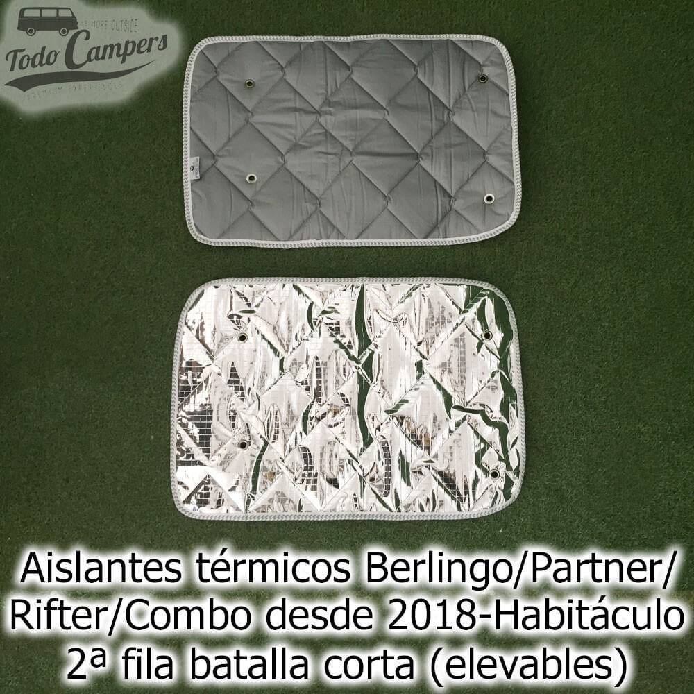 Aislantes térmicos para Berlingo, Partner, Rifter y Combo desde 2018 y ProAce City desde 2019 2 fila batalla corta elevable