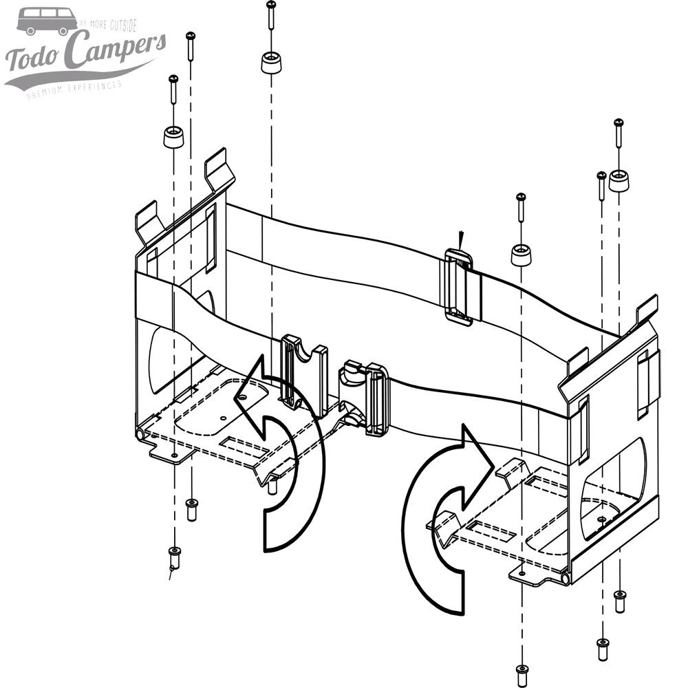 Correcta instalación del kit universal de fijación para Neveras Dometic