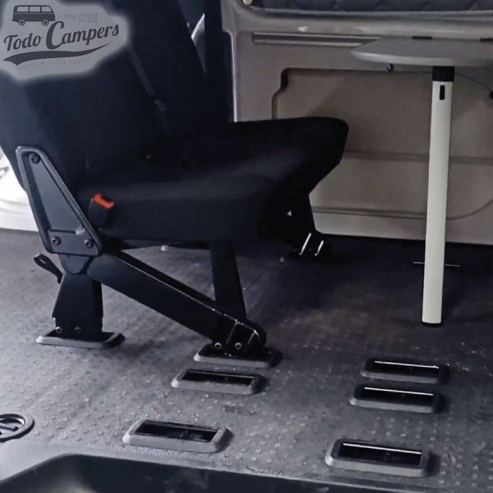 Como mover para trás assentos de 2ª fila em Volkswagen T5, T6 e T6.1