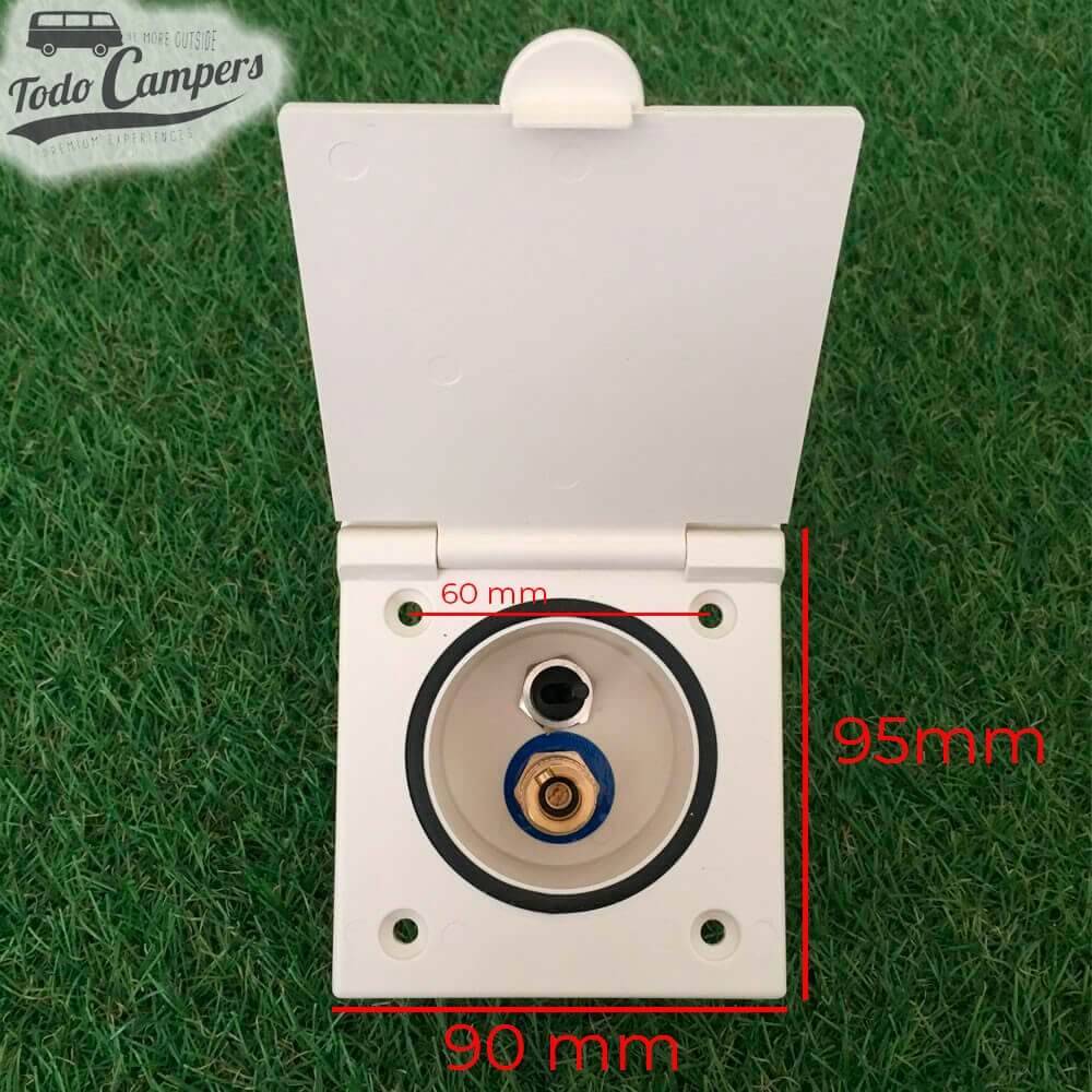 medidas de la toma de ducha empotrable RK Reich