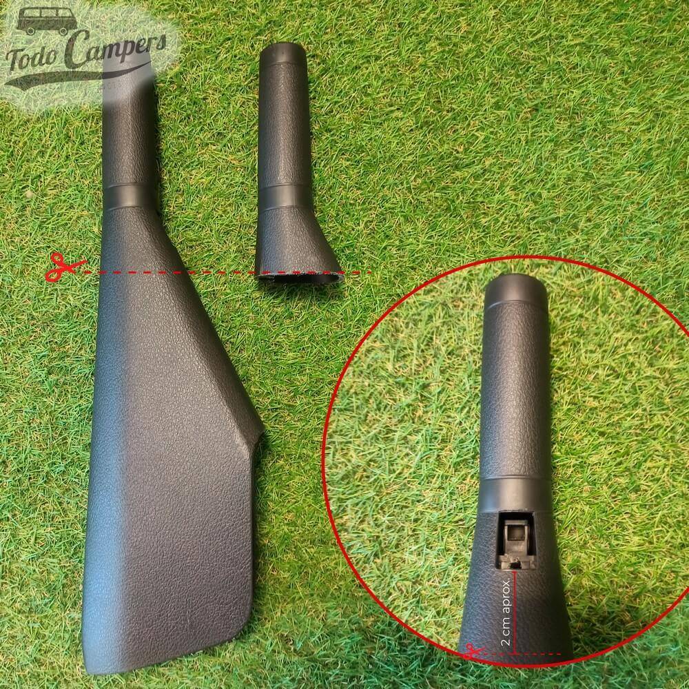 Corte necesario de la carcasa del freno de mano