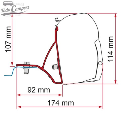 Soporte Toldo Fiamma F45s Trafic Vivaro Talento NV300 desde 2015