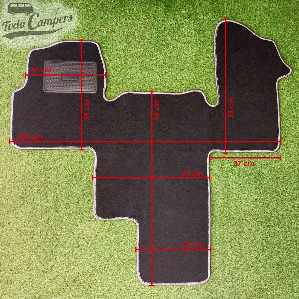 medidas de tapete para Master e NV400 2011-2023 e Movano 2011-2021 - Cabine