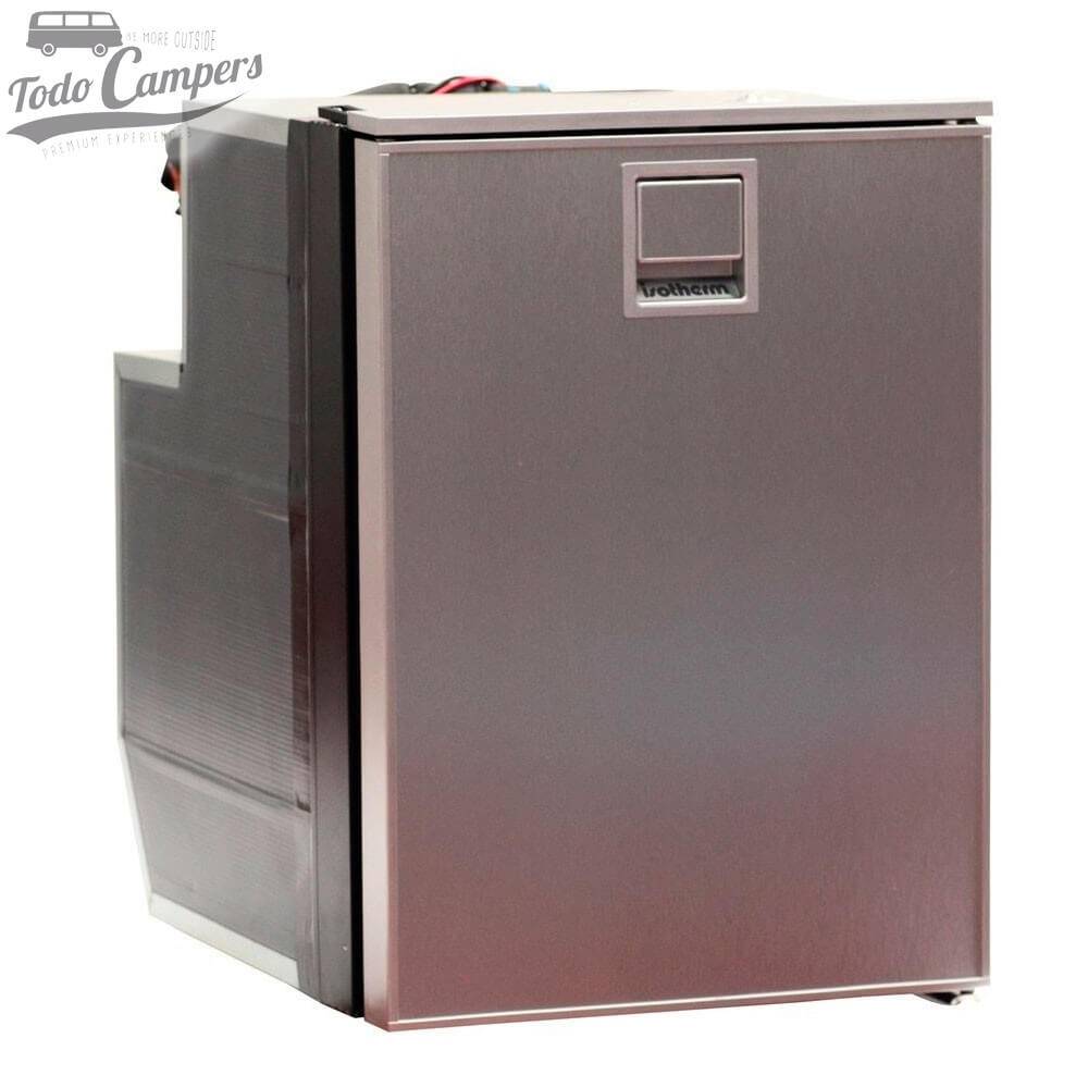 Frigorífico para furgoneta camper en color acero inoxidable de 49 litros
