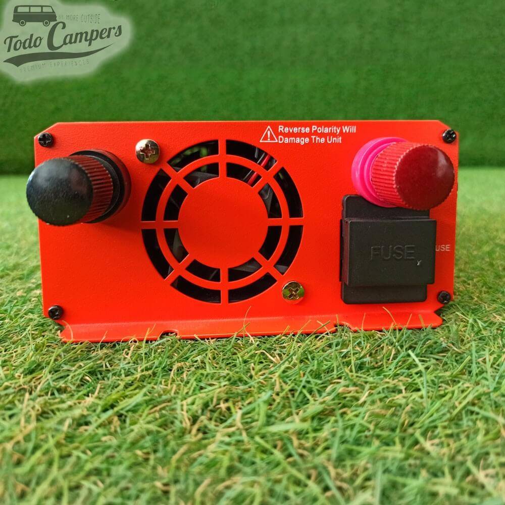 inversor de 1000w con ventilador y portafusibles