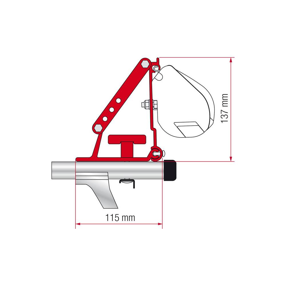 Medidas soporte para toldo Fiamma F35 / F45s - Kit Auto Adapter (baca)