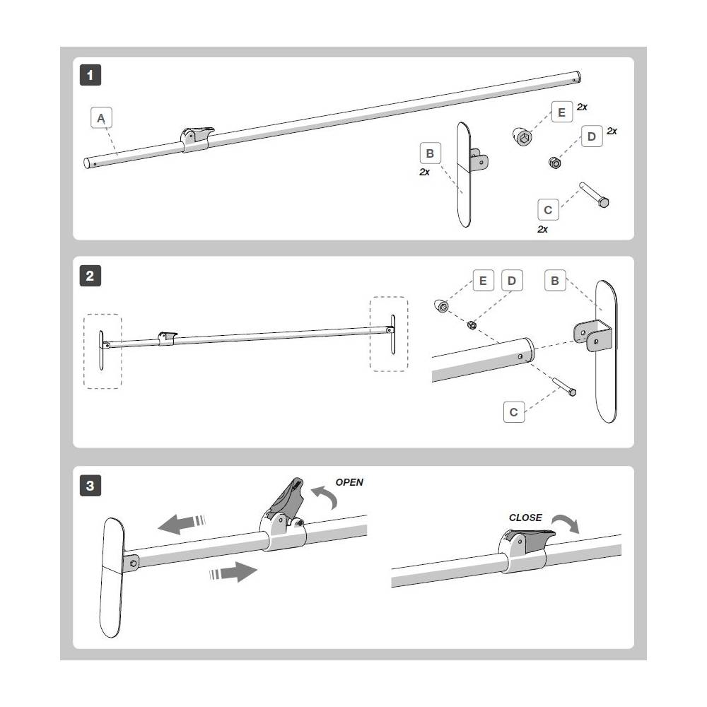 Instrucciones de la barra de seguridad Duo Safe