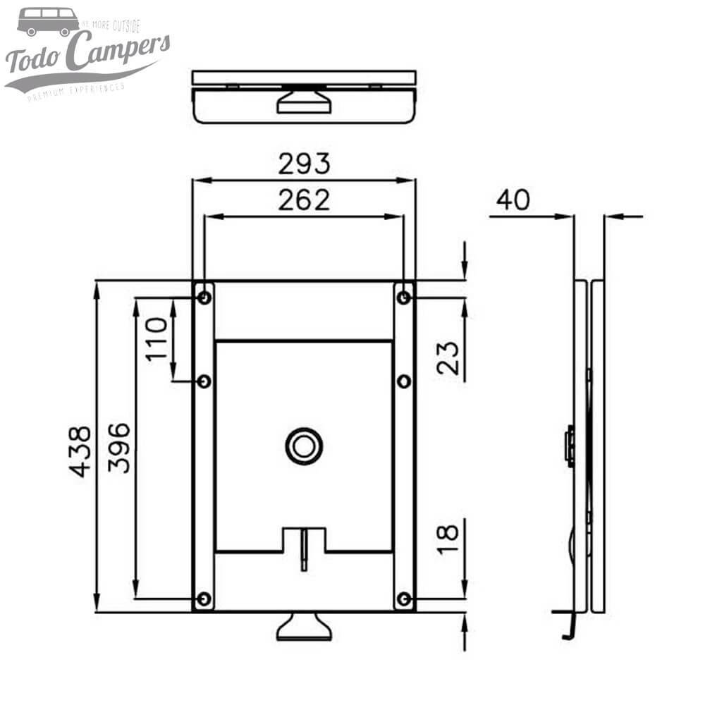 Medidas de la base giratoria de IVECO Daily 2000-2014