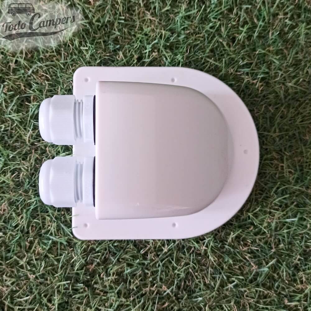 Passa-fios 2 vias para painéis solares - Branco